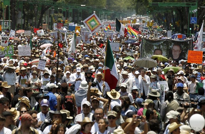 Marcha En México Contra La Violencia