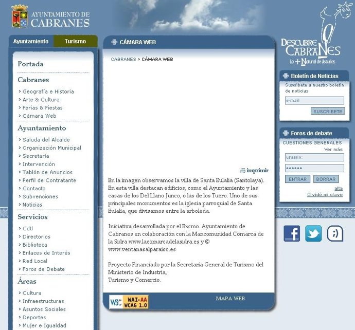 Web Del Ayuntamiento De Cabranes 
