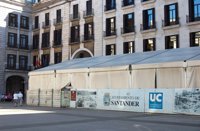 Gómez de Diego dice que De la Serna "ha puesto" la carpa de la Porticada y debería haberla quitado "hace tiempo"