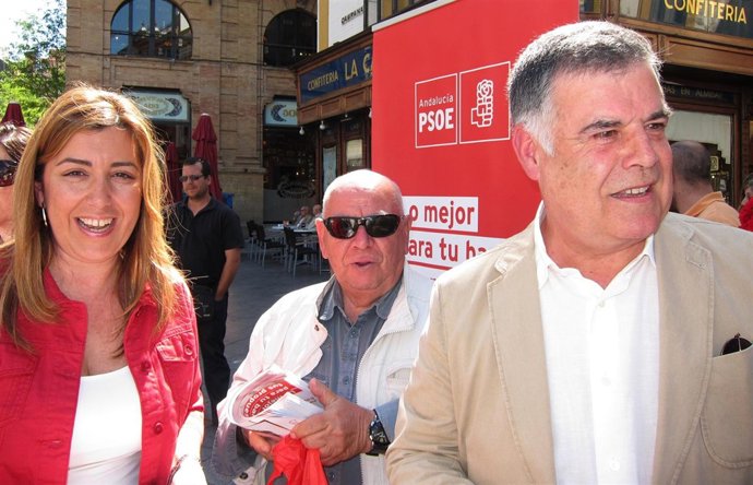 Susana Díaz, Junto A José Antonio Viera, En Un Acto Electoral