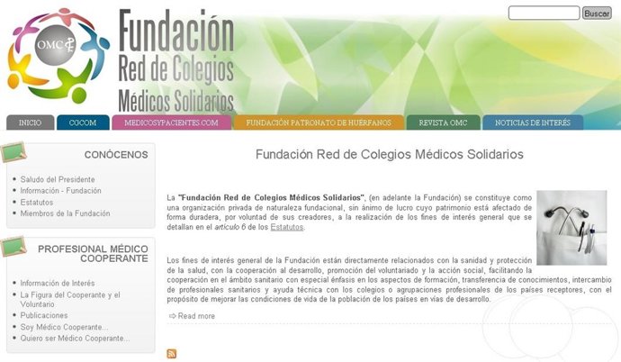 Página Para Médicos Solidarios Por Fundación Red De Colegios Médicos Solidarios