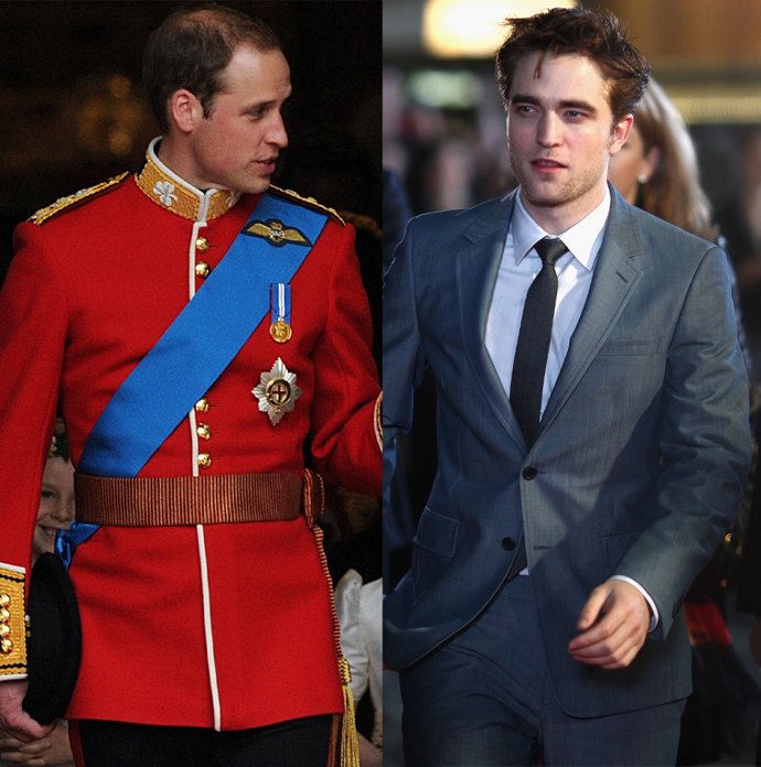 Montaje Del Príncipe Guillermo Y Robert Pattinson 