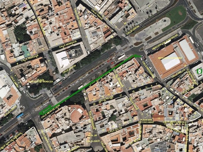 Plano De La Zona De Vegueta, En Las Palmas De Gran Canaria