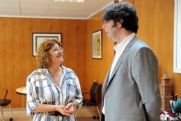 María Victoria Broto Con El Director De La Academia De Cine, José Garasino