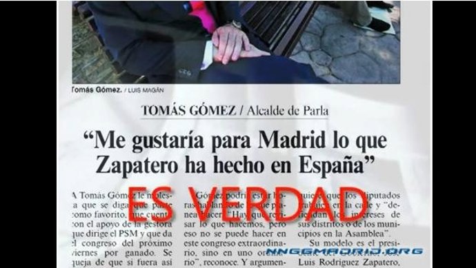 Video De Nuevas Generaciones Del PP Sobre Tomás Gómez