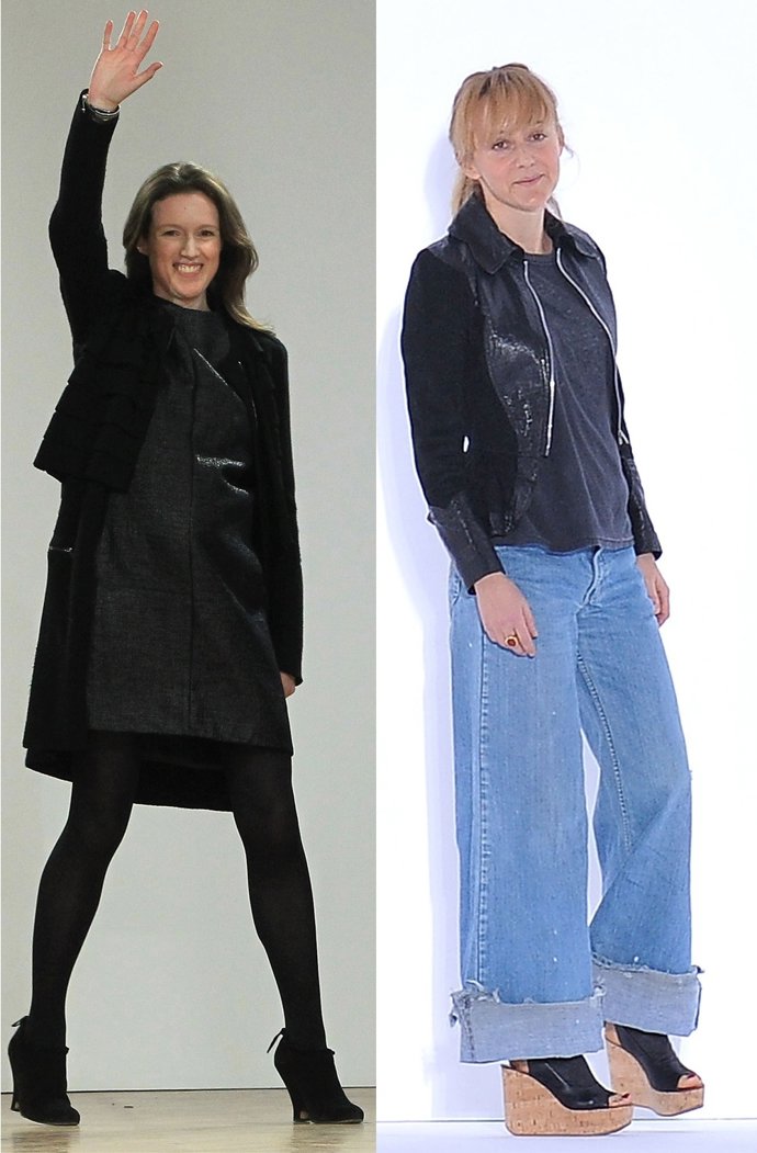 Montaje De Las Diseñadoras Clare Waight Keller Y Hannah Macgibbon
