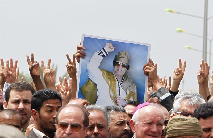 Partidarios Libios De Gadafi En Trípoli