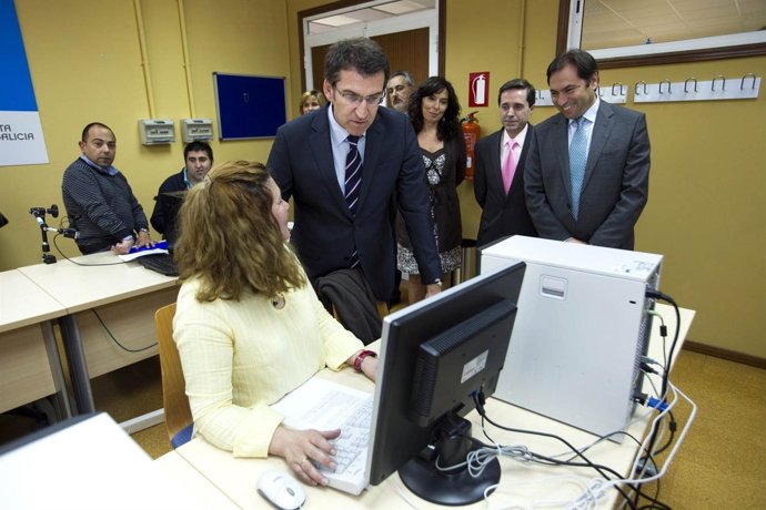 PONTEAREAS (Pontevedra) 12,30 h.-     O presidente da Xunta, Alberto Núñez Feijó