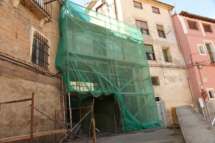 Obras De Restauración En El Arco De San Ginés En Tarazona
