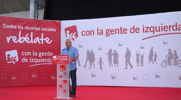 Cayo Lara, En Un Mitin En Murcia