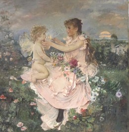 El Cuadro 'Cupido Encendiendo Un Cigarrillo' De Pinazo