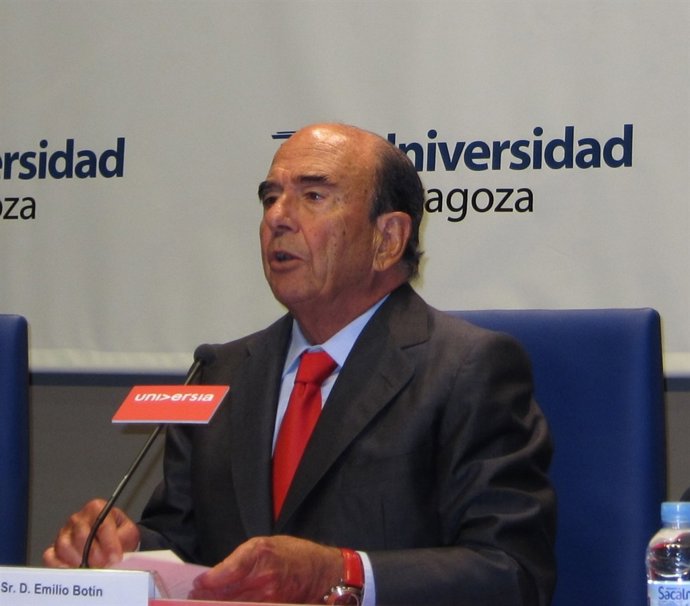 El Presidente De Banco Santander, Emilio Botín