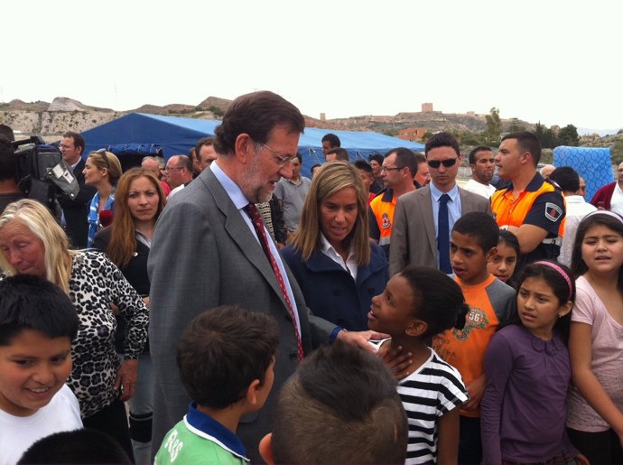 Rajoy En Los Campos De Acogida De Murcia