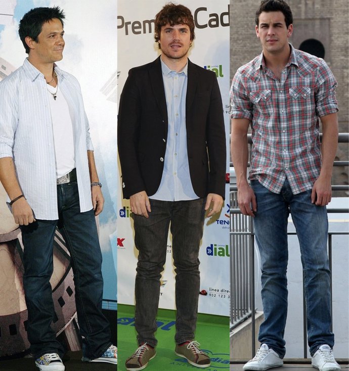 Montaje De Alejandro Sanz, Dani Martín Y Mario Casas 