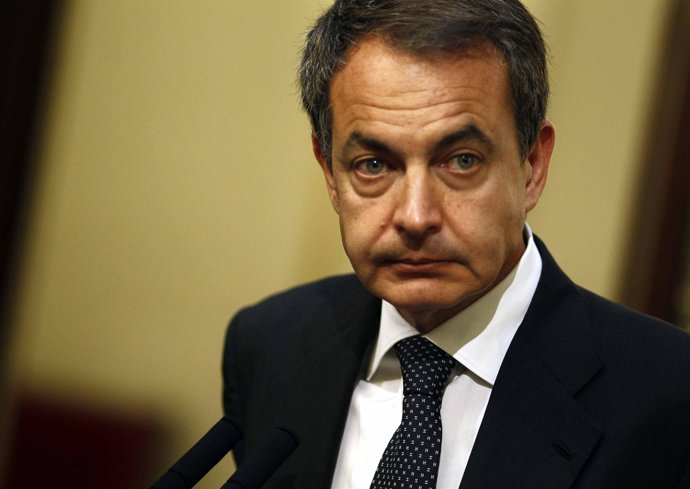 José Luis Rodríguez Zapatero Serio En El Congreso
