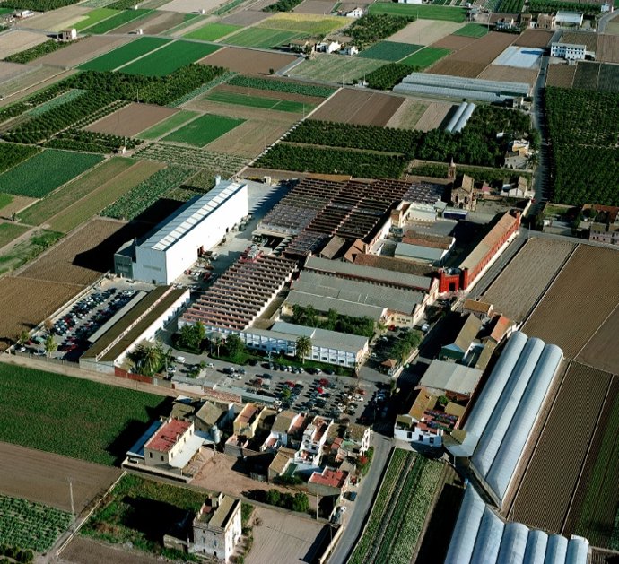 Vista Aérea De La Planta De Meliana (Valencia)