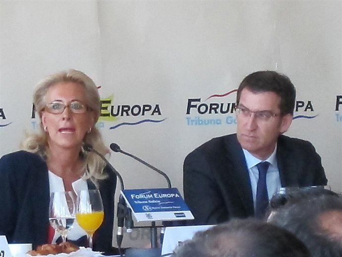 Corina Porro Y Feijóo En Un Desayuno Informativo