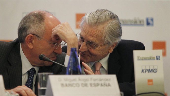 Fernández Ordóñez Y Trichet, Juntos En Unas Jornadas En Madrid