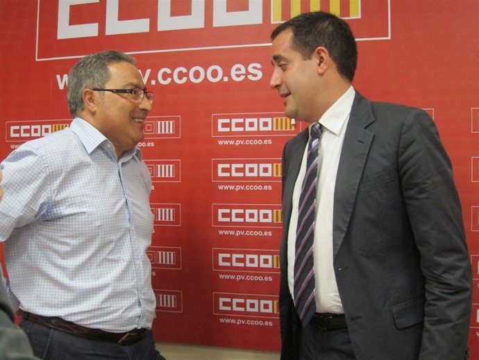 Alarte Y Molina En La Sede De CCOO 