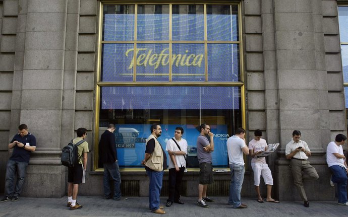 Fachada de Telefónica en Madrid
