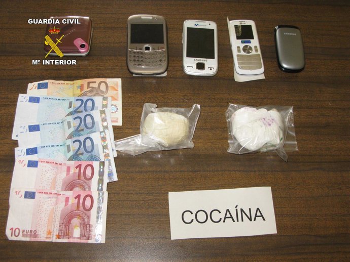 Cocaína De Gran Pureza Intervenida A Los Tres Detenidos