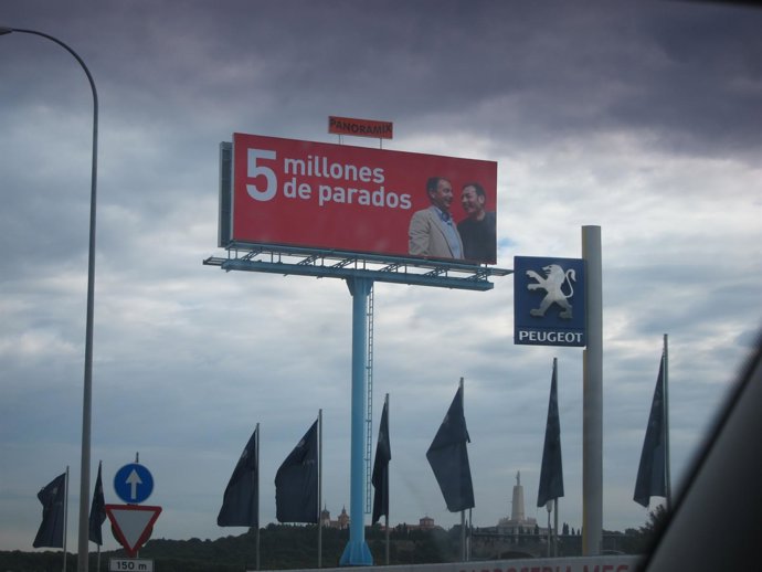 Cartel De PP Con Zapatero Y Gómez