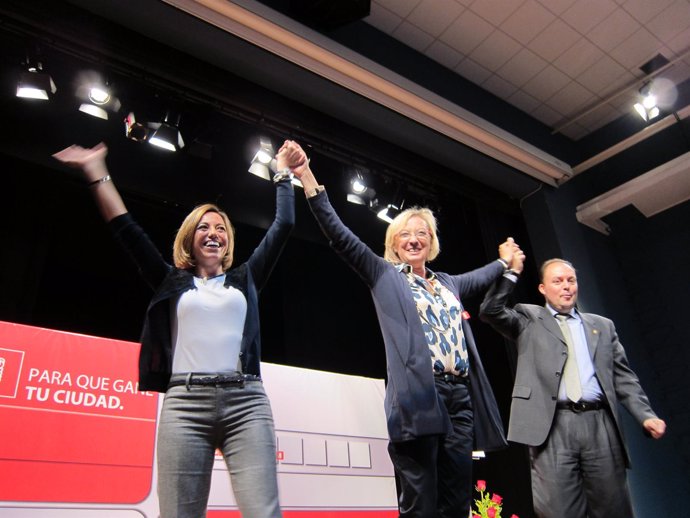 Chacón Y Los Candidatos Del PSOE En Aragón