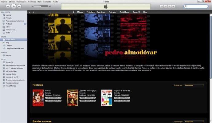 Sección De Pedro Almodóvar En Itunes