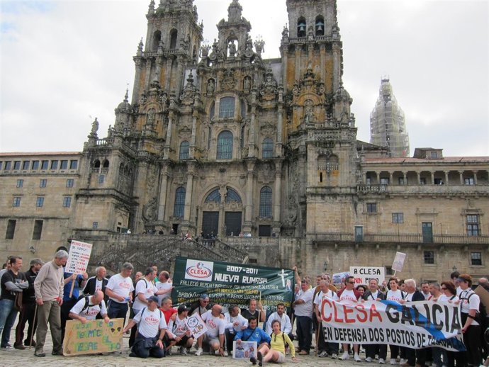Trabajadores De Clesa En La Praza Do Obradoiro