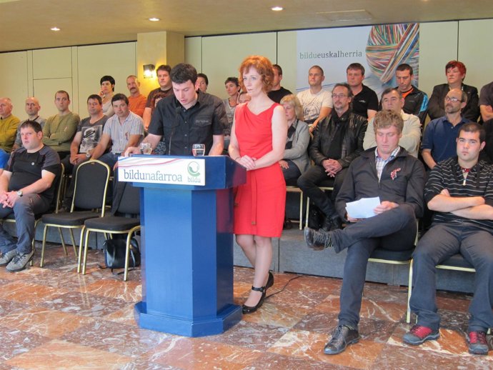 Acto Electoral De Bildu Con Los Candidatos A Los Ayuntamientos.