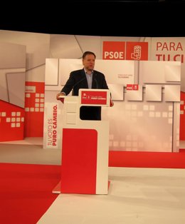 Marcelino Iglesias, En Un Mitin En Burgos