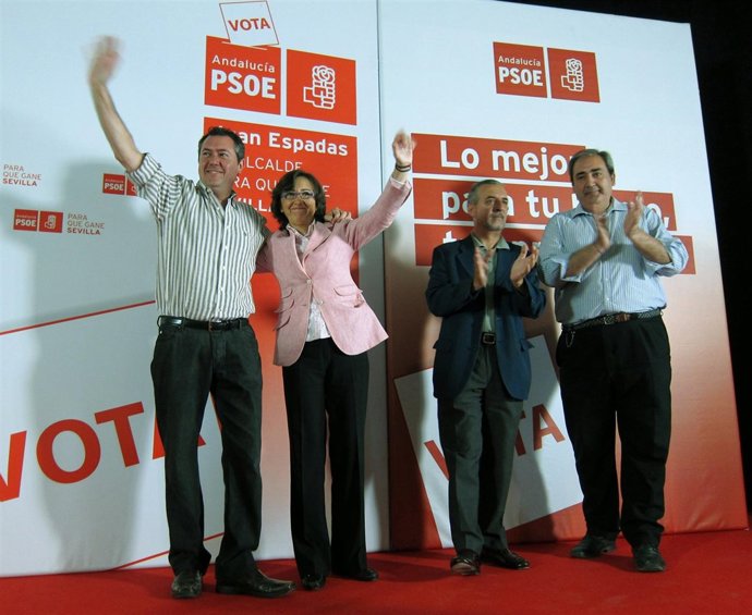 Juan Espadas Y Rosa Aguilar, En Un Acto Del PSOE En Cerro-Amate