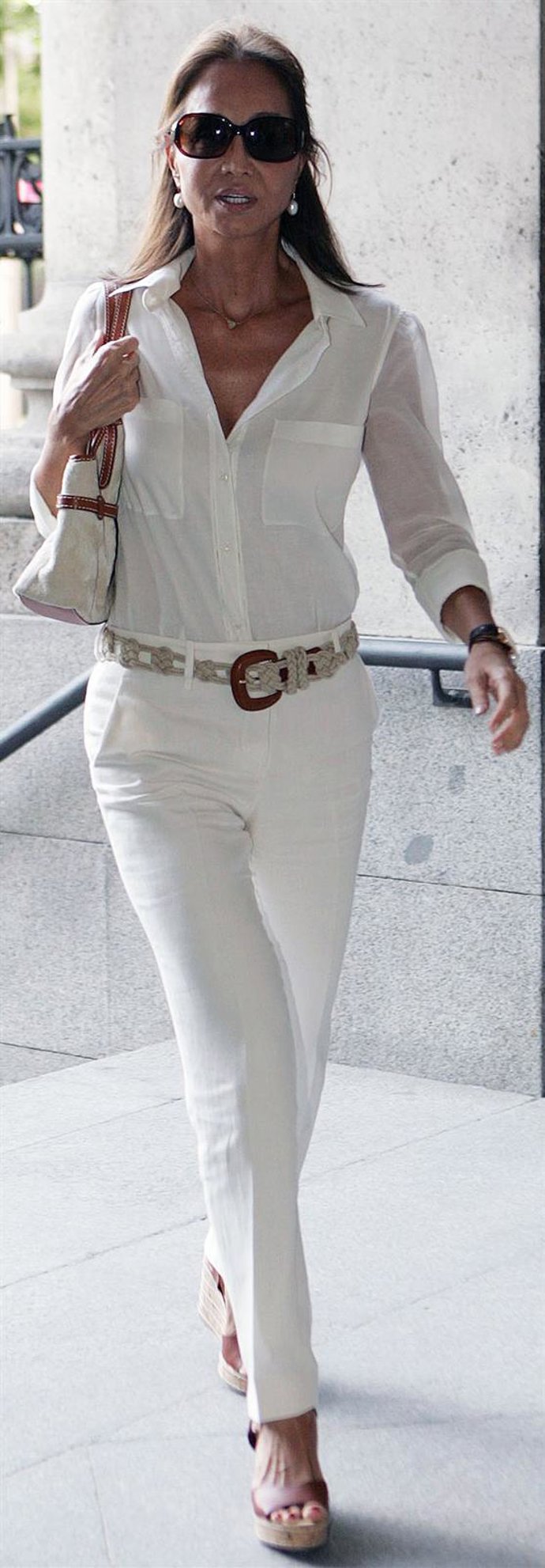 Isabel Preysler en el funeral de Eduardo Sánchez Junco