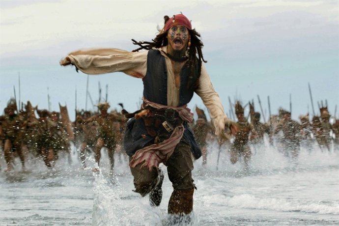 Johnny Depp en Piratas del Caribe