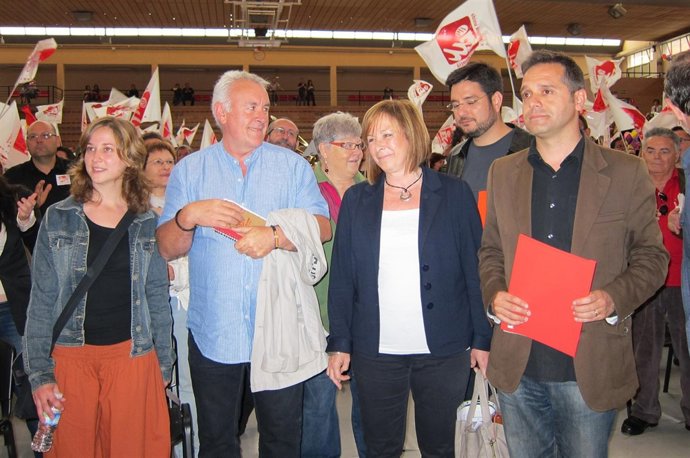 Marina Albiol, Cayo Lara, Marga Sanz Y Amadeu Sanchis En Valencia