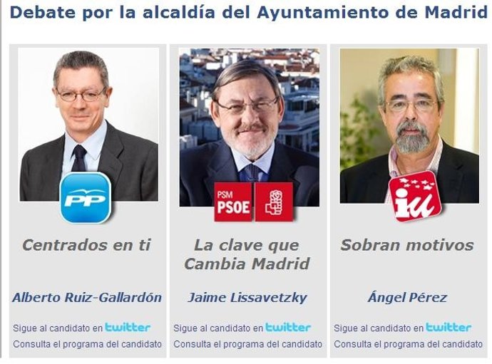 Debate De Los Candidatos A La Alcaldía De Madrid En Europa Press