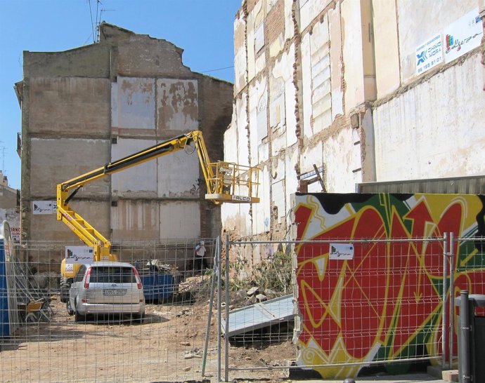 Imagen de archivo de los derribos para la ampliación del IVAM