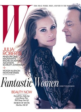 Julia Roberts Y Tom Hanks, Juntos En La Portada De 'W'