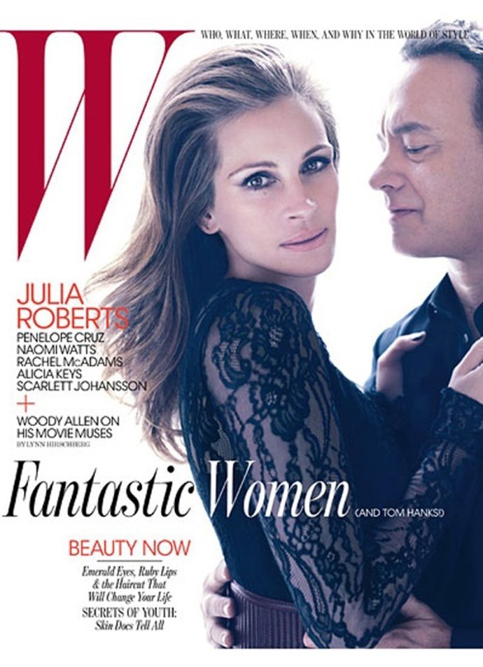 Julia Roberts Y Tom Hanks, Juntos En La Portada De 'W'