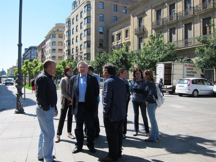 Patxi Zabaleta Junto A Otros Candidatos De Nafarroa Bai 2011.