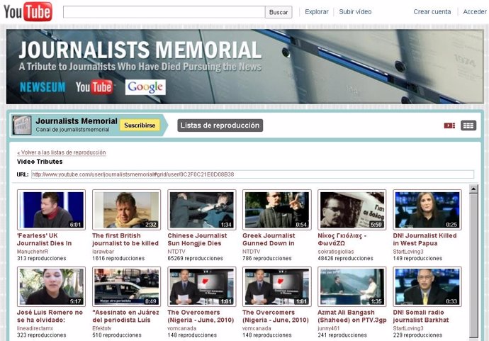 Canal Homenaje A Los Periodistas En Youtube 