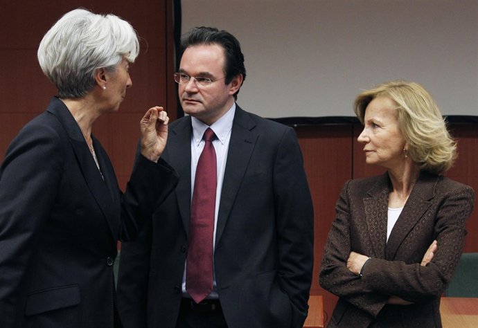 Salgado Con Lagarde Y Papaconstantinou En Bruselas