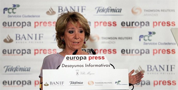 Imagen De Esperanza Aguirre En Desayunos De Europa Press