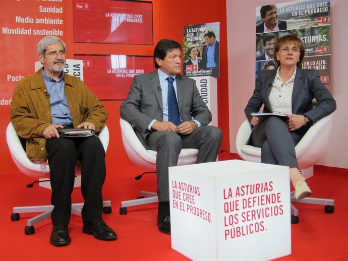 José García, Javier Fernández Y Pilar Varela.