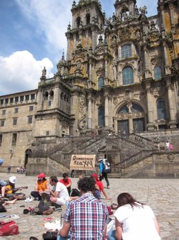 Acampada Del Movimiento 15M En Santiago De Compostela