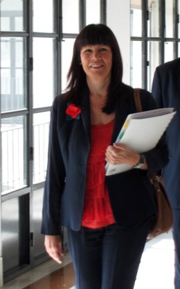 La Consejera Para La Igualdad, Micaela Navarro, A Su Llegada A La Comisión