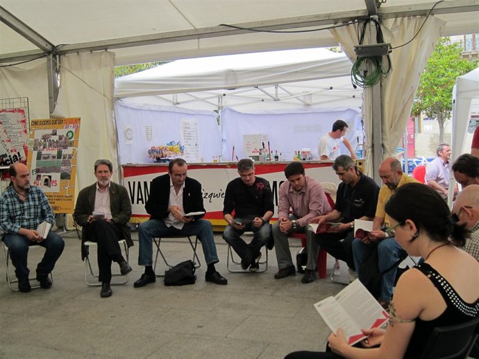 Reunión De Los Candidatos De IU Aragón Con Representantes Sindicales