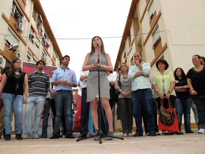 Bibiana Aído, Secretaria De Estado De Igualdad, De Campaña En Los Pajaritos