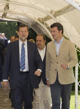 Mariano Rajoy Con Santiago Cervera En Pamplona.