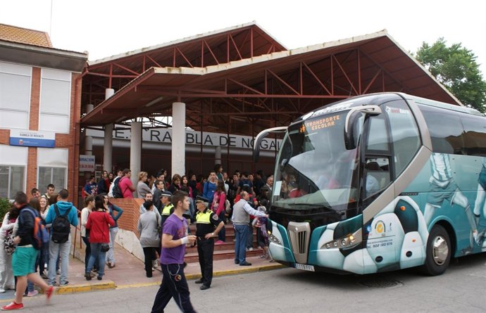 Escolares De Lorca A Su Llegada A Puerto Lumbreras